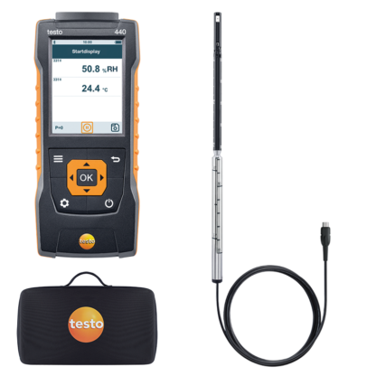 Measurement set with testo 440 and hot wire sensor