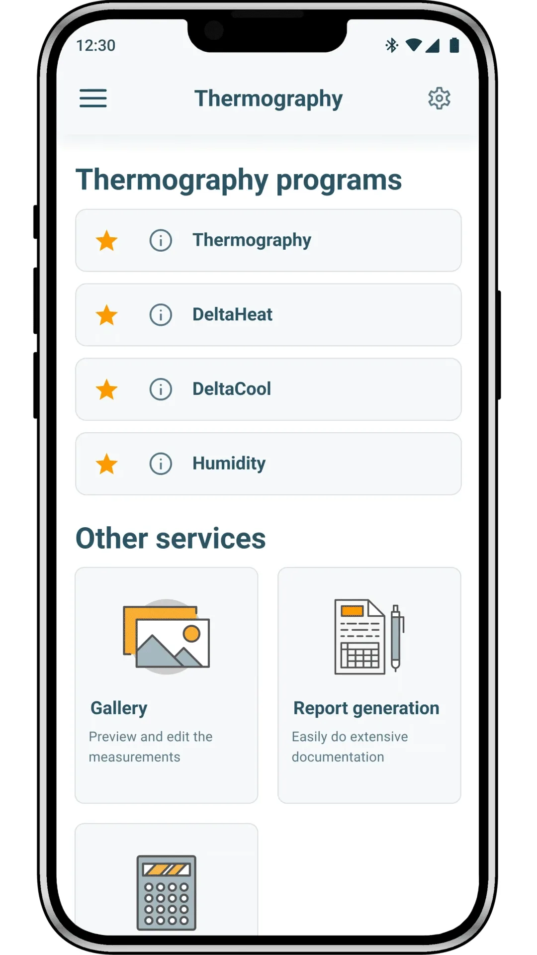 testo Smart-app funktioner termografi